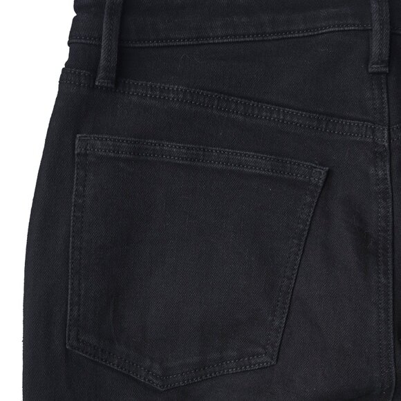 Ann Taylor Black Flare Jeans High Rise Goth Curvy Minimal Classic Boot Cut - Picture 7 of 10